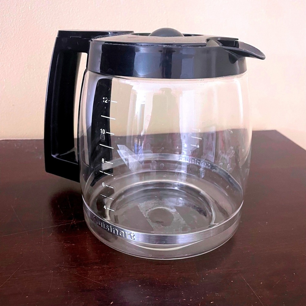 Original Cuisinart 12 Cup Glass Coffee Carafe with Black Lid - Picture 3 of 5